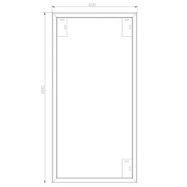 Зеркало интерьерное 600х1200 в багете Золото