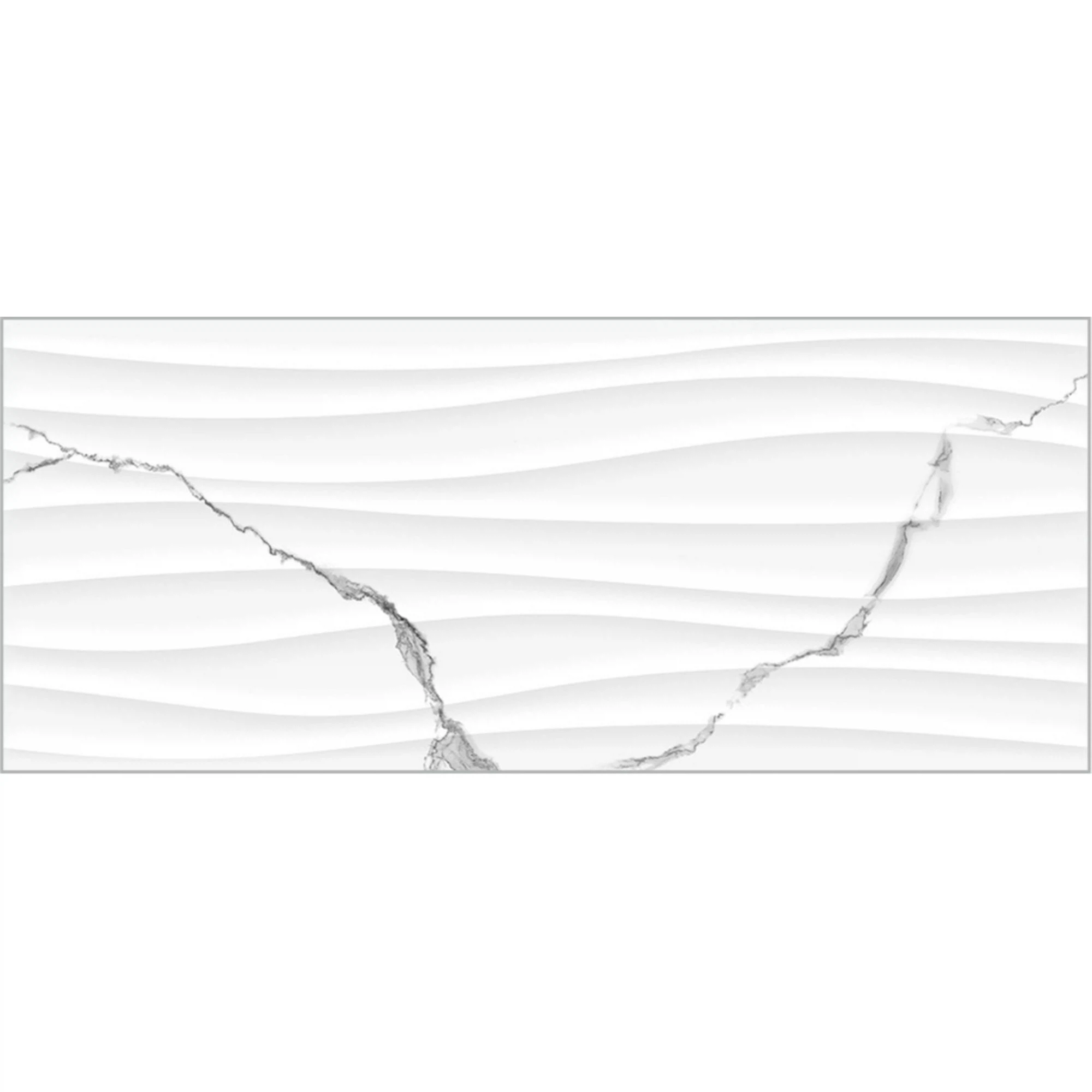 Изображение товара Плитка настенная Arto 25*60 белый рельеф 10100001339