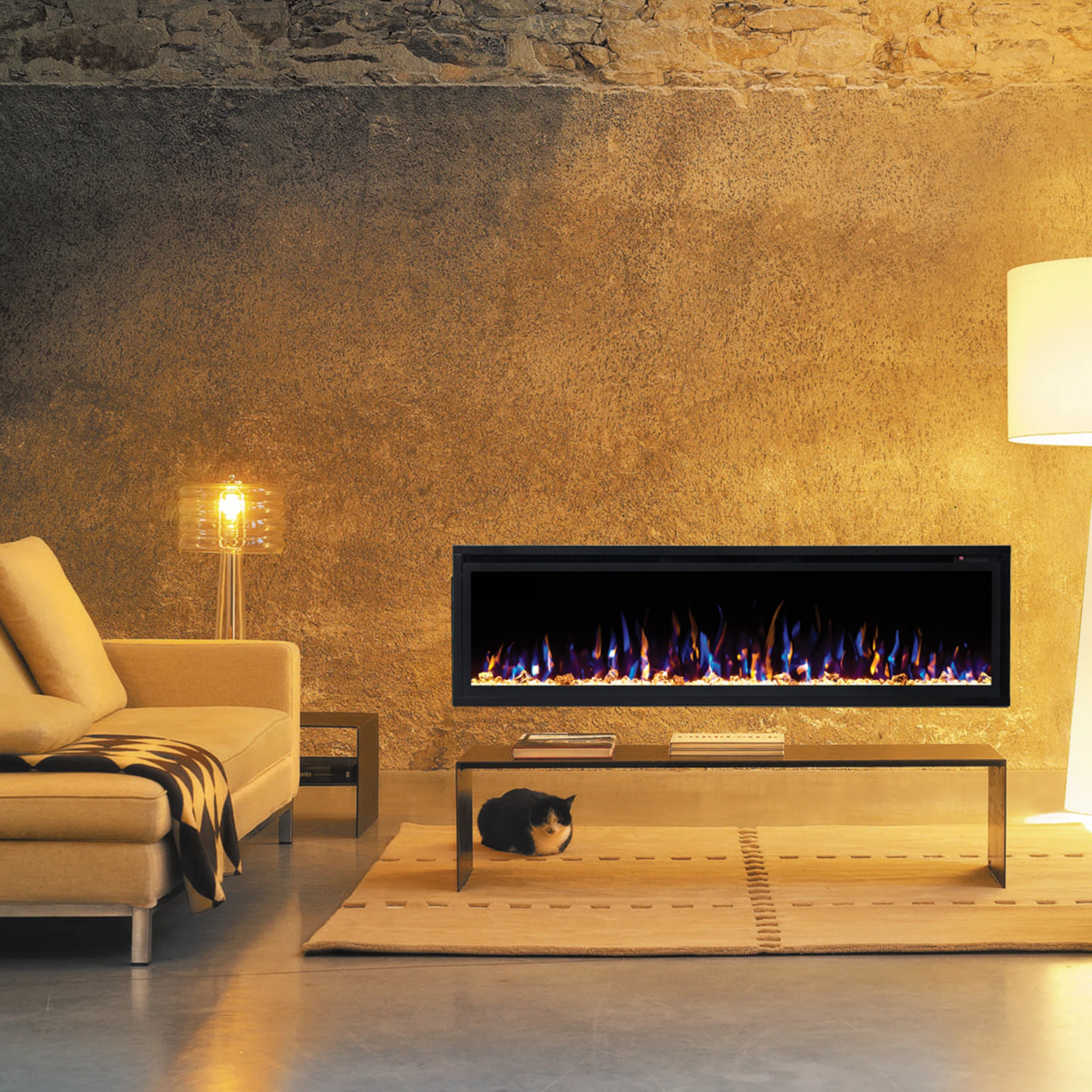 Изображение товара Электрокамин Realflame Saphir-s 60 yr-25 с имитацией пламени и обогревом