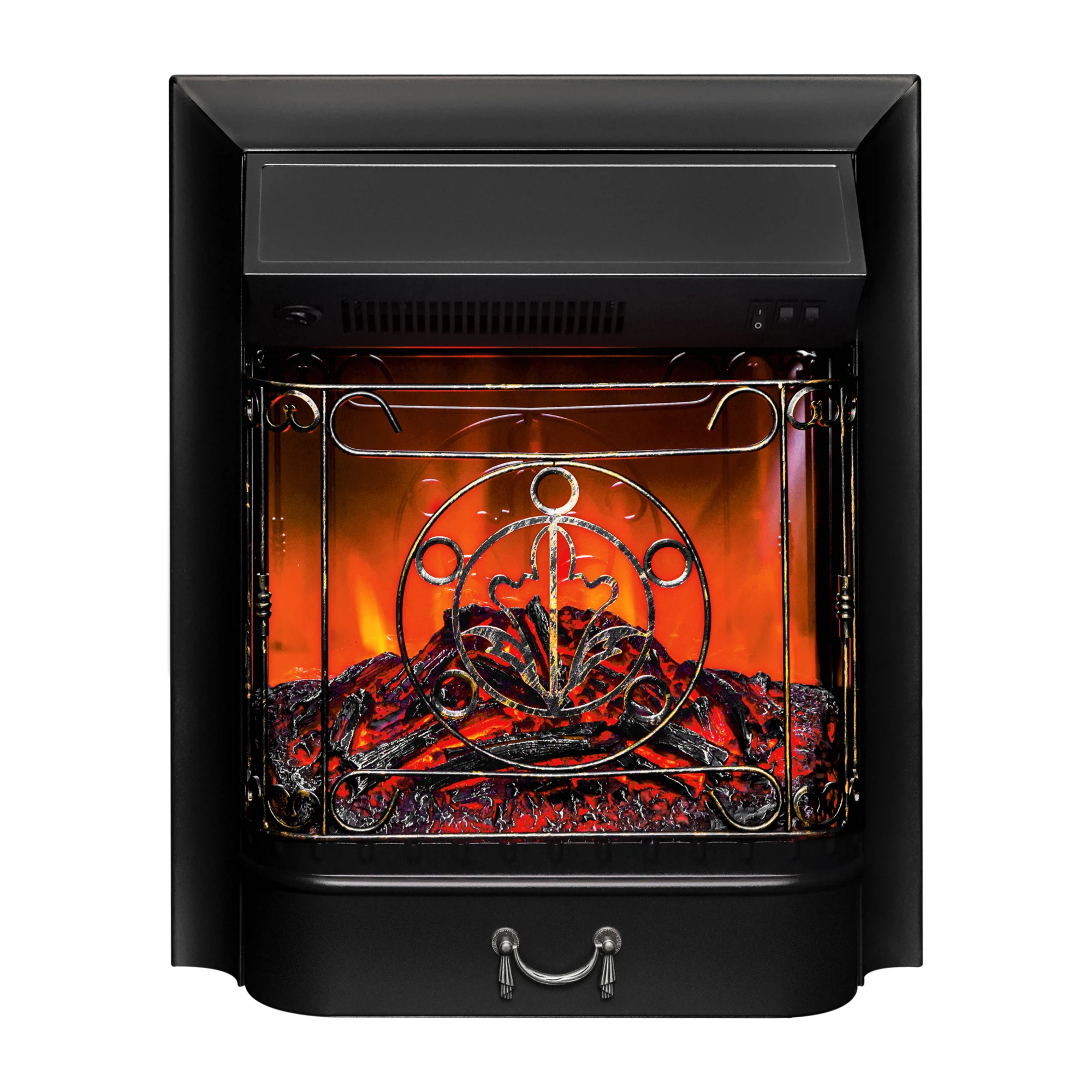Изображение товара Электроочаг Realflame Majestic-s lux bl с имитацией пламени и защитой
