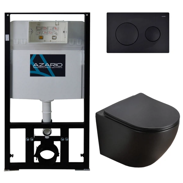 

система инсталяции для унитаза azario az-8010-1000+az-8200-0013+az-0046-mb sp