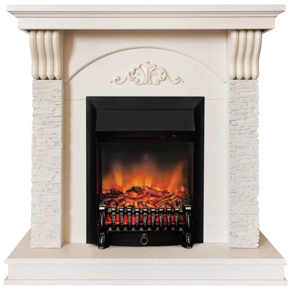Фото Каминокомплект realflame corfino std/18 wt + fobos lux bl 10018040