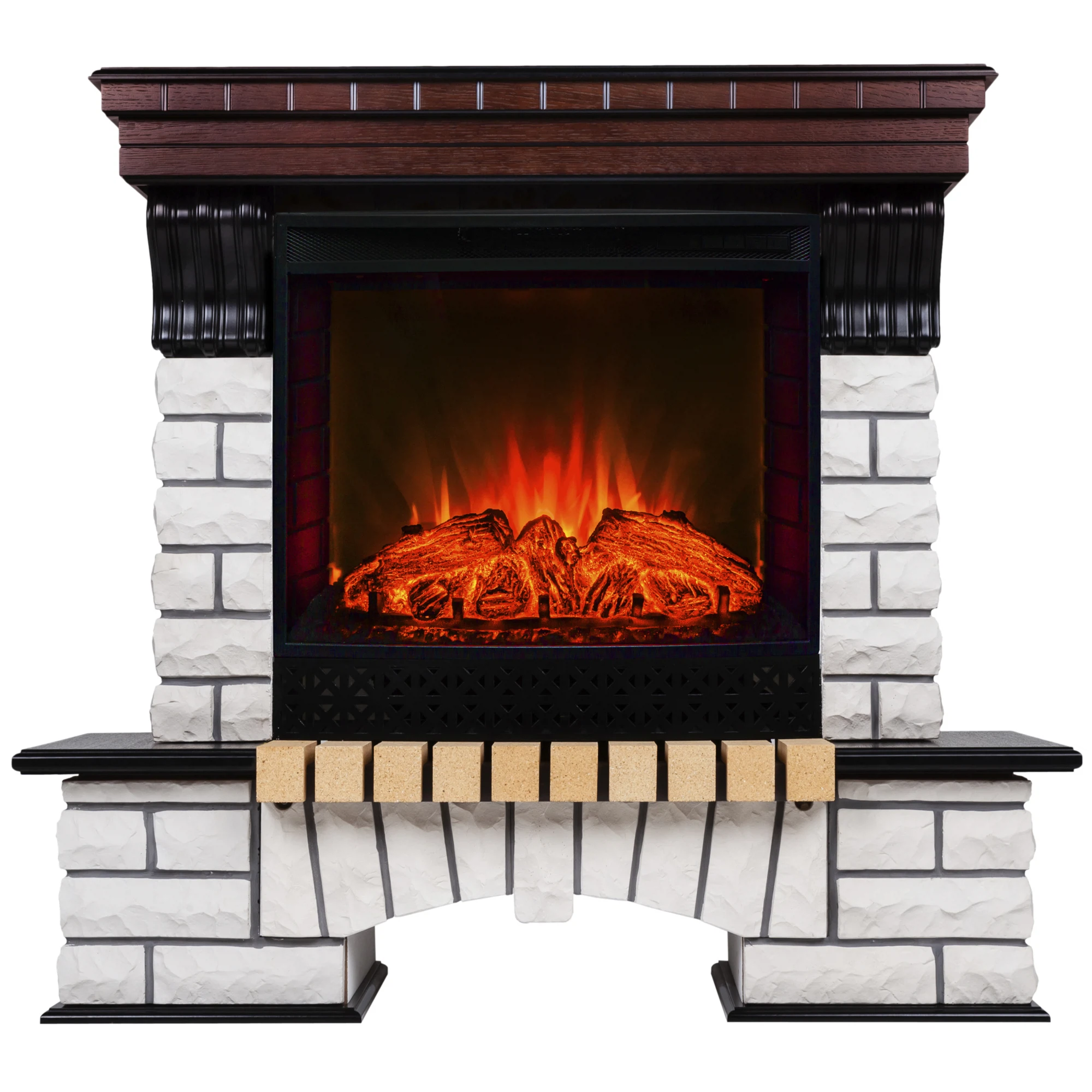 Изображение товара Каминокомплект с электрокартиной Evrika 25.5 и порталом Realflame Country
