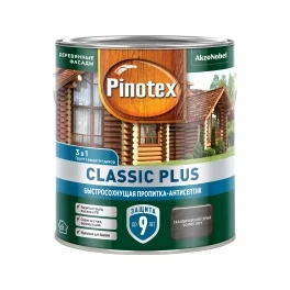 Защитная пропитка - антисептик PINOTEX Classic Plus 3в1 скандинавский серый 2,5 л