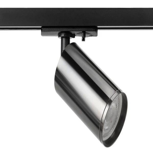 Фото Светильник трековый эра tr39 15в gu10 черный хром б0053314