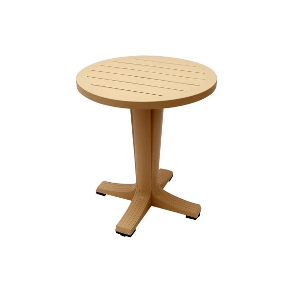 Стол круглый прованс бежевый 80см