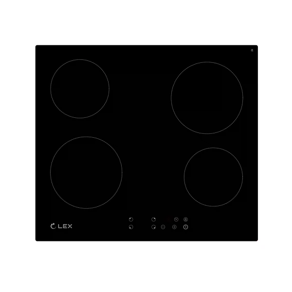 варочная поверхность (электрическая, встраиваемая, 60 см, 4конф., черная), evh 640 bl, lex