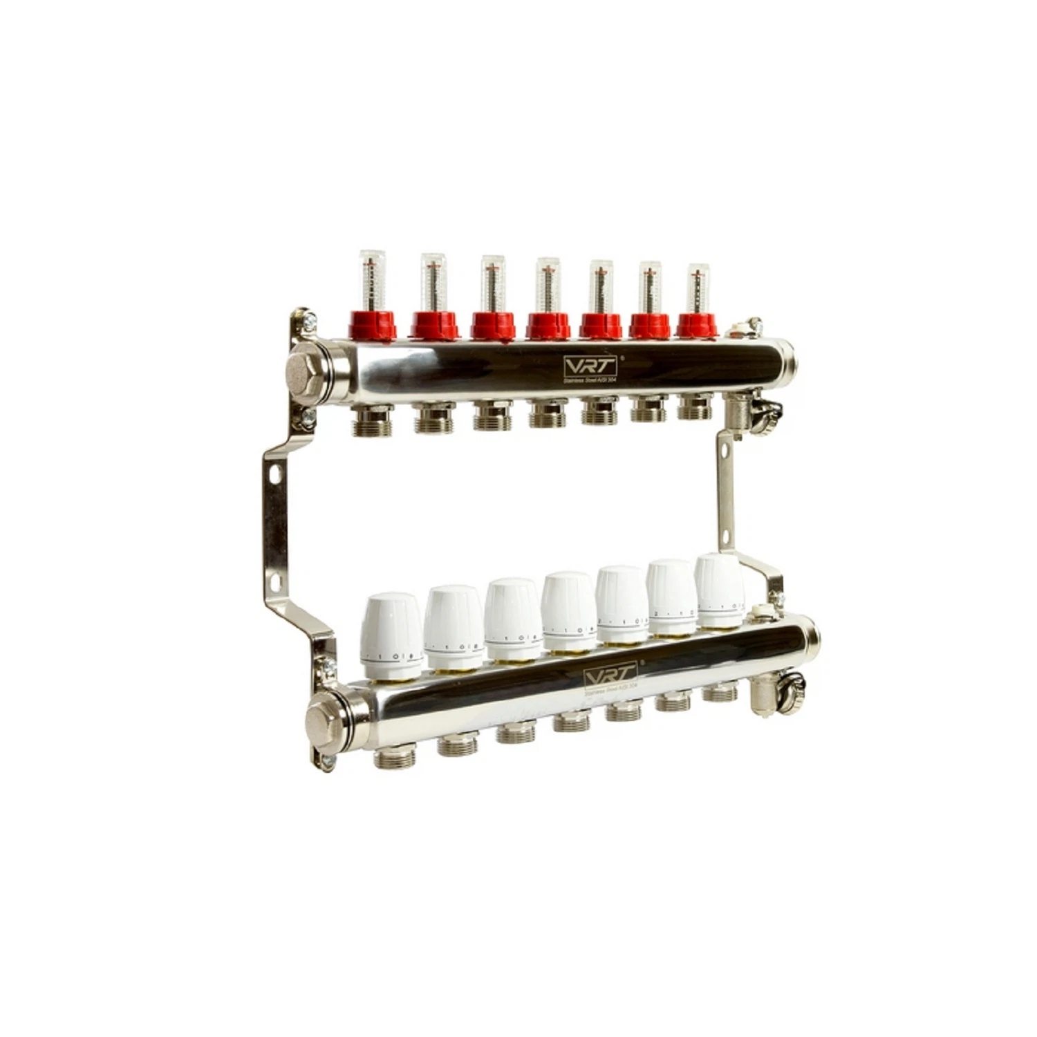 Изображение товара Коллекторная группа vrt 1х3/4 евроконус 7 выходов нержавеющая сталь
