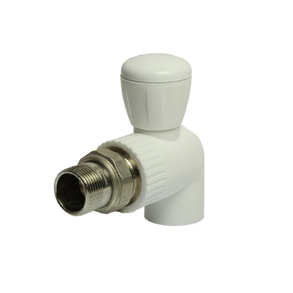 

кран американка шар 20-1/2'' угловой ever plast белый ()