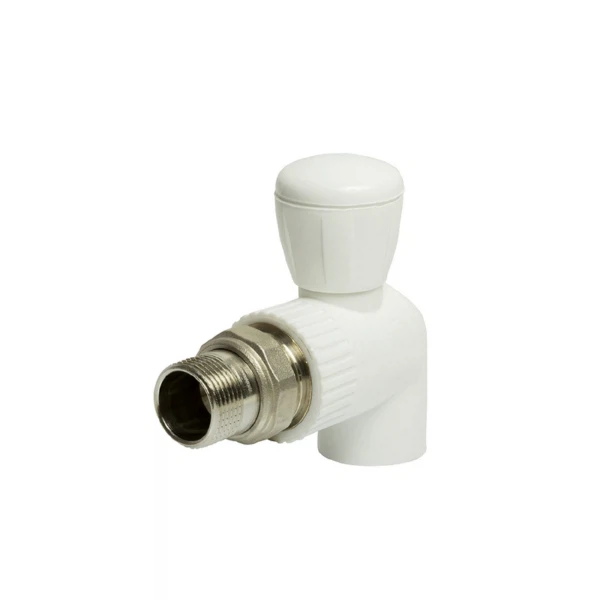 

кран американка шар 25-3/4'' угловой ever plastбелый ()