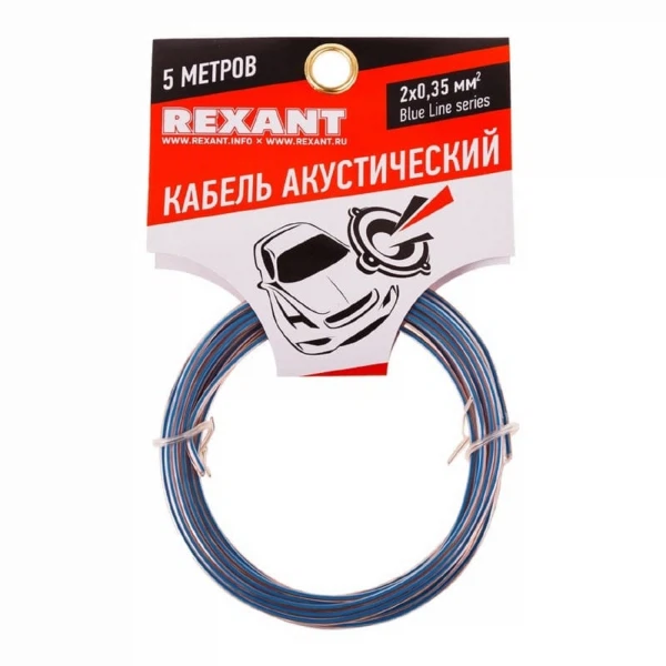 

кабель акустический швпм 2х0,35мм прозрачный bl 5м rexant 01-6202-3-05