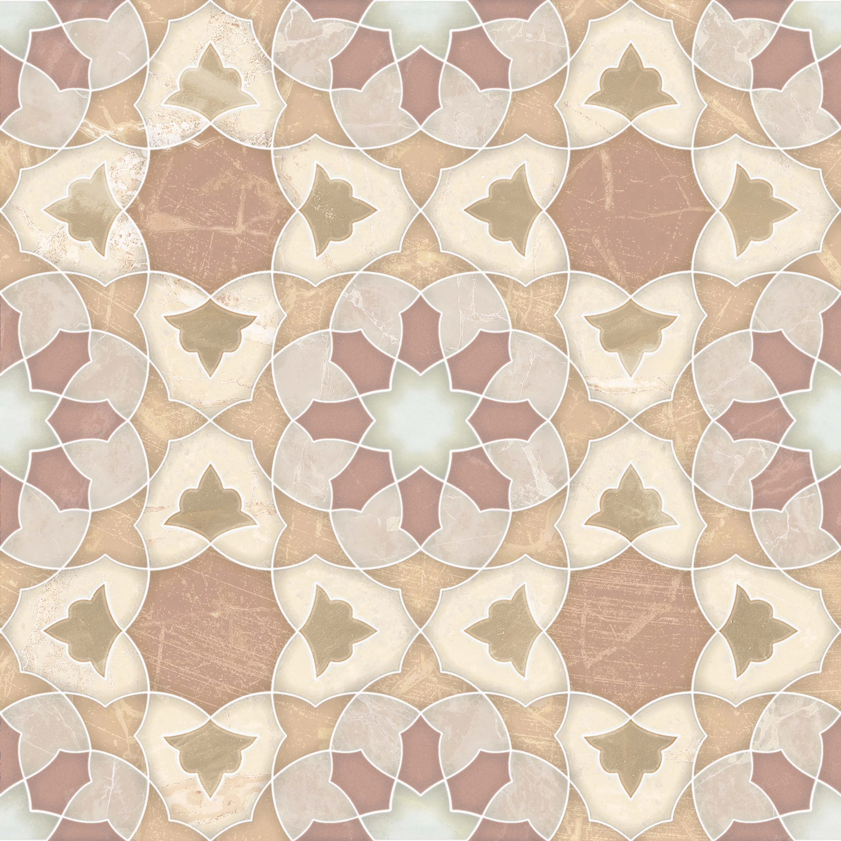 Изображение товара Керамогранит Monopole Marrakech, Monopole многоцветный орнамент , 22 * 22 , ( 23 шт. в уп ) , 00000090355