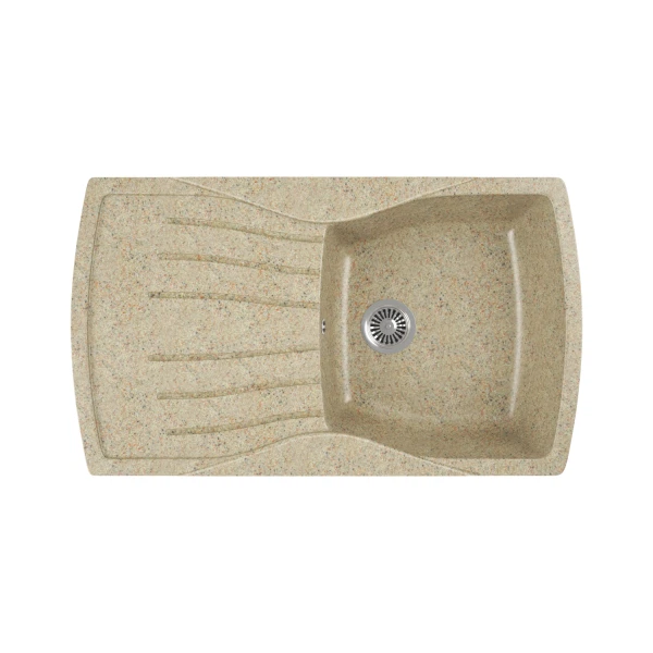 

мойка кухонная мраморная greenstone 86x50 grs-22-302 песочный, Бежевый