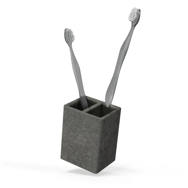 

стакан для зубных щеток настольный stone black fora for-stn042bl, Черный