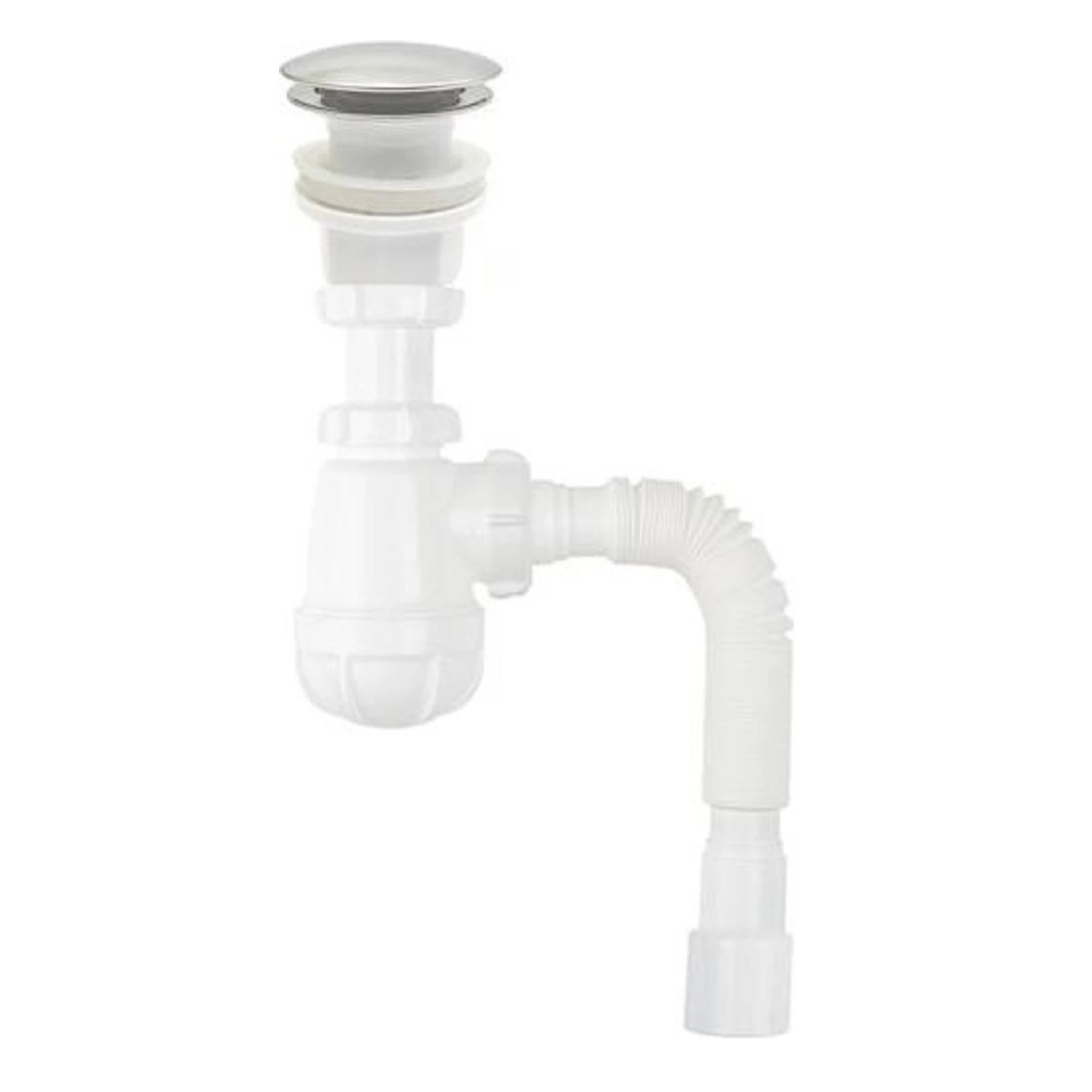 Изображение товара Сифон для раковины AQUANT S4015-18-MR автоматический бутылочный 64 мм