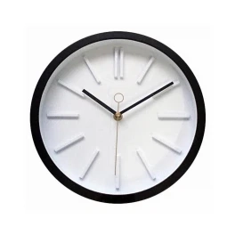 Часы настенные Black plastic clock 25x25см 79767