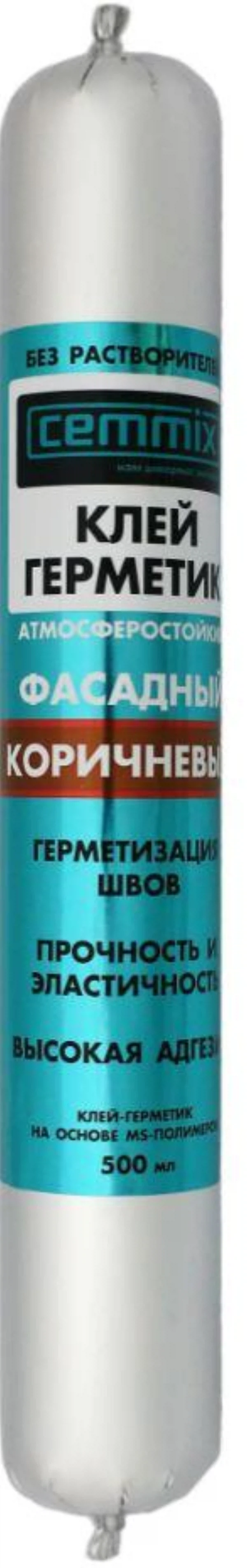 

клей-герметик cemmix для фасадов коричневый 500мл