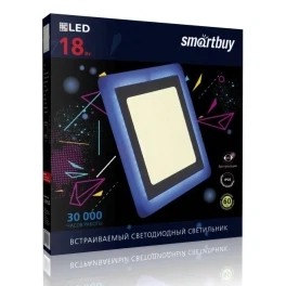 Светильник светодиодный Smartbuy 18Вт 220В 2К 1440Лм 245мм IP20 SBLSq-DLB-18-3K-B