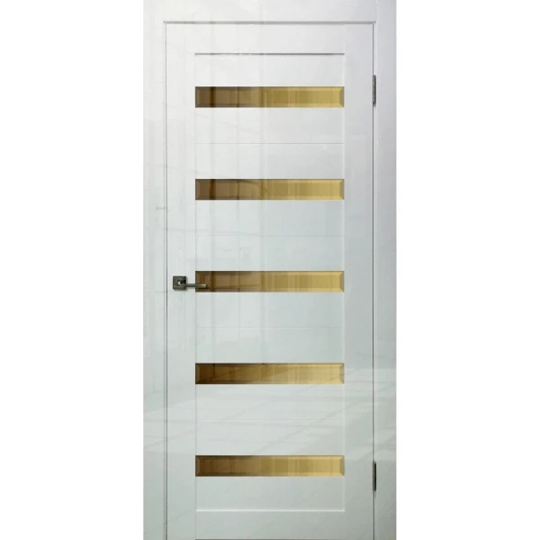 Фото Полотно дверное стекло зеркальное venece 2000х900мм.,пвх, цвет белый глянец