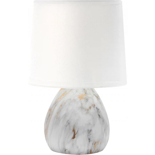 

лампа настольная rivoli damaris d7037-501 е14 40вт ip20 белый б0053457