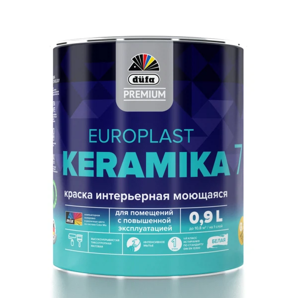 краска dufa premium europlast keramika 7 интерьерная база a 0,9л кухни и столовые группы