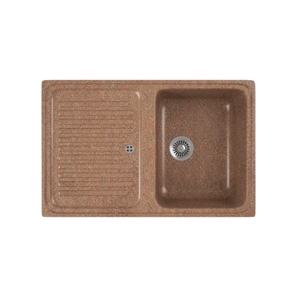 

мойка кухонная мраморная greenstone 78x51 grs-78-307 терракот, Коричневый