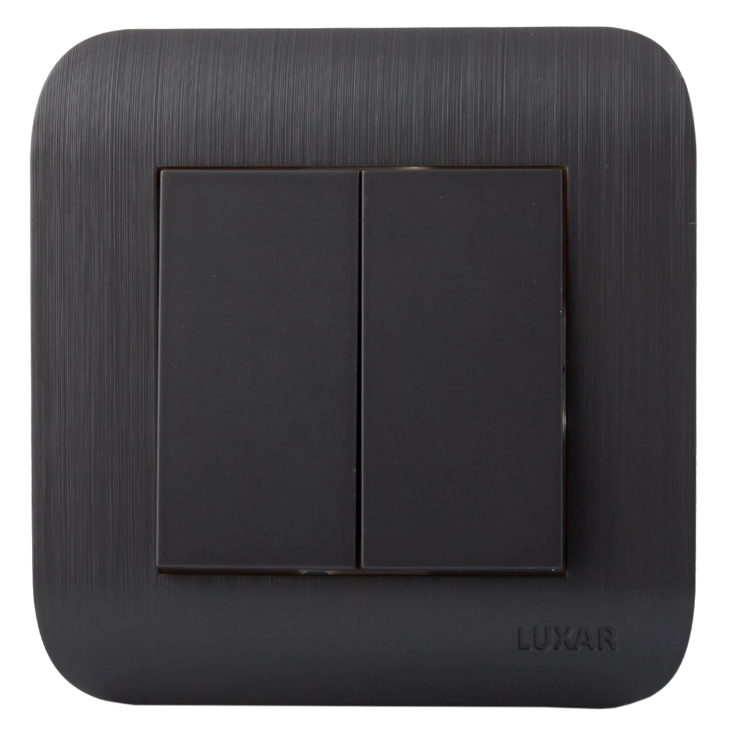Изображение товара Выключатель (венге, 2 клавиши, с рамкой) Luxar Deco 10.011.02