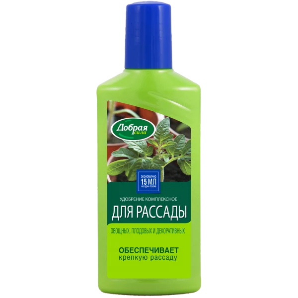 

добрая сила жидкое органо-минеральное удобрение для рассады, флакон 250 мл/ 24