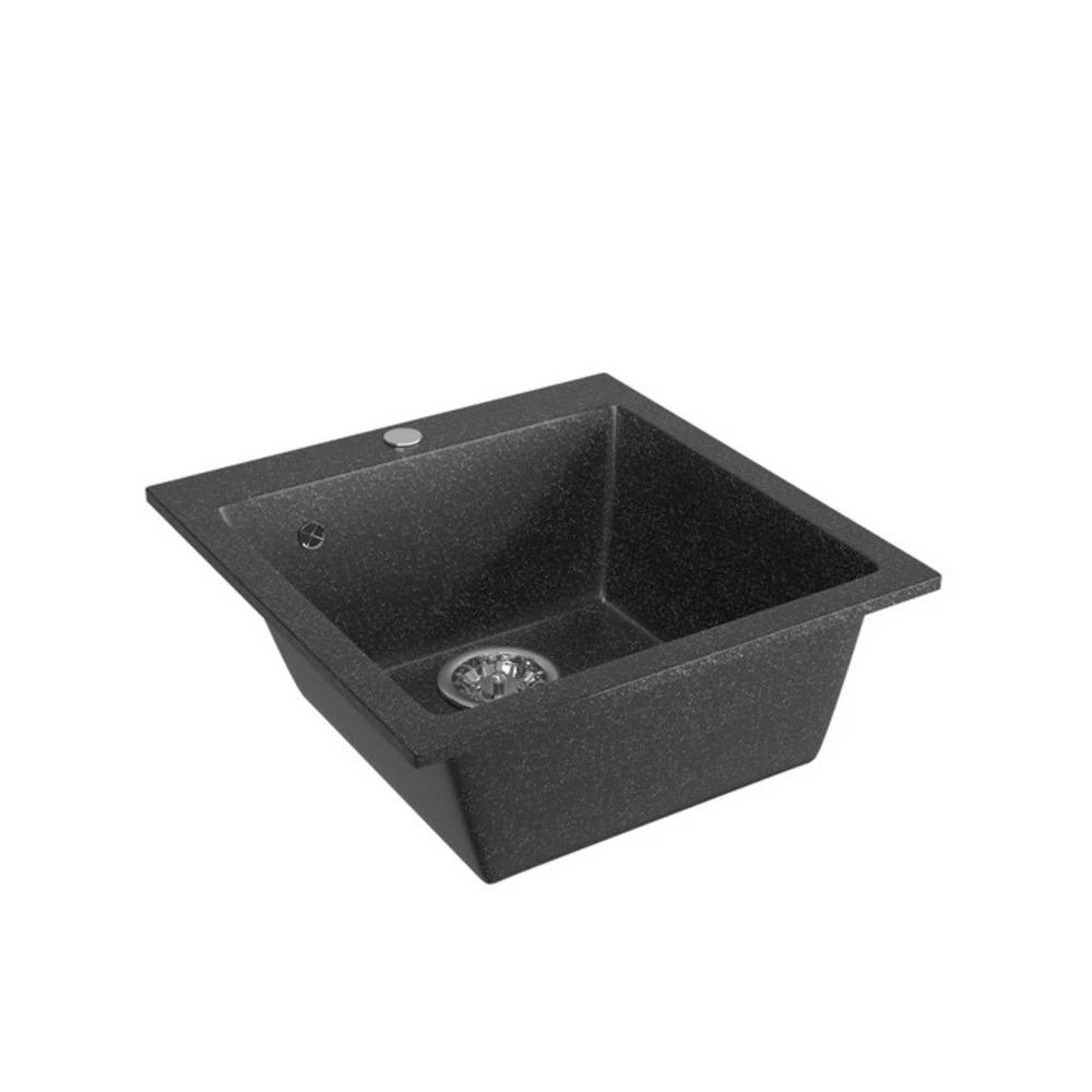 Изображение товара Мойка кухонная врезная Mixline ML-GM 42 черная, 420*495*190мм.