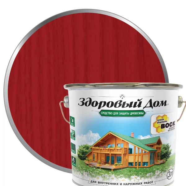 деревозащитное средство здоровый дом 3,0л рябина