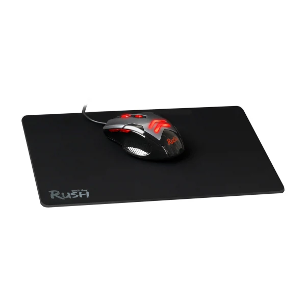 

мышь проводная smartbuy rush игровая черная/серая+коврик (sbm-729g-k)