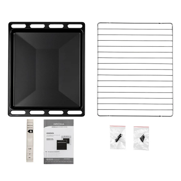 шкаф встраиваемый духовой krona essenza 60 bl 00026339