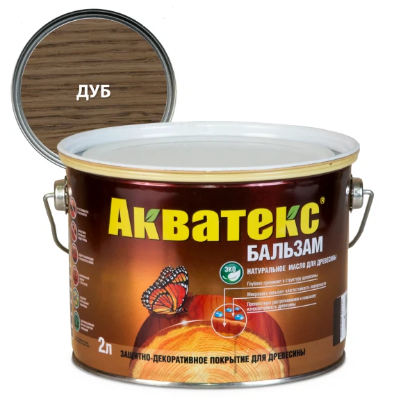 

масло акватекс бальзам дуб 2л, Медовый