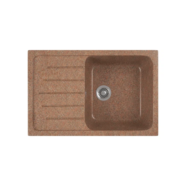 

мойка кухонная мраморная greenstone 75x49 grs-76-307 терракот, Коричневый