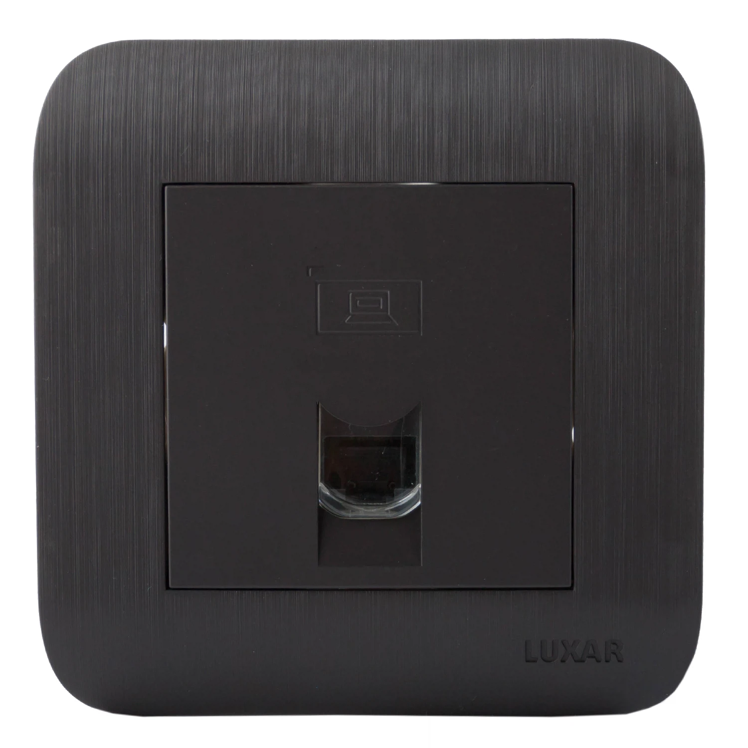 Изображение товара Розетка компьютерная RJ-45 (венге, 1 пост, с рамкой) Luxar Deco 10.045.02