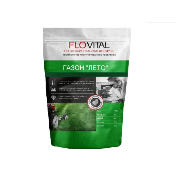 

удобрение для газона летнее 1кг flovital