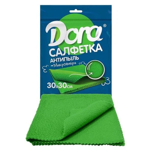 

салфетка 30*30см "антипыль" dora микрофибра 2001-003