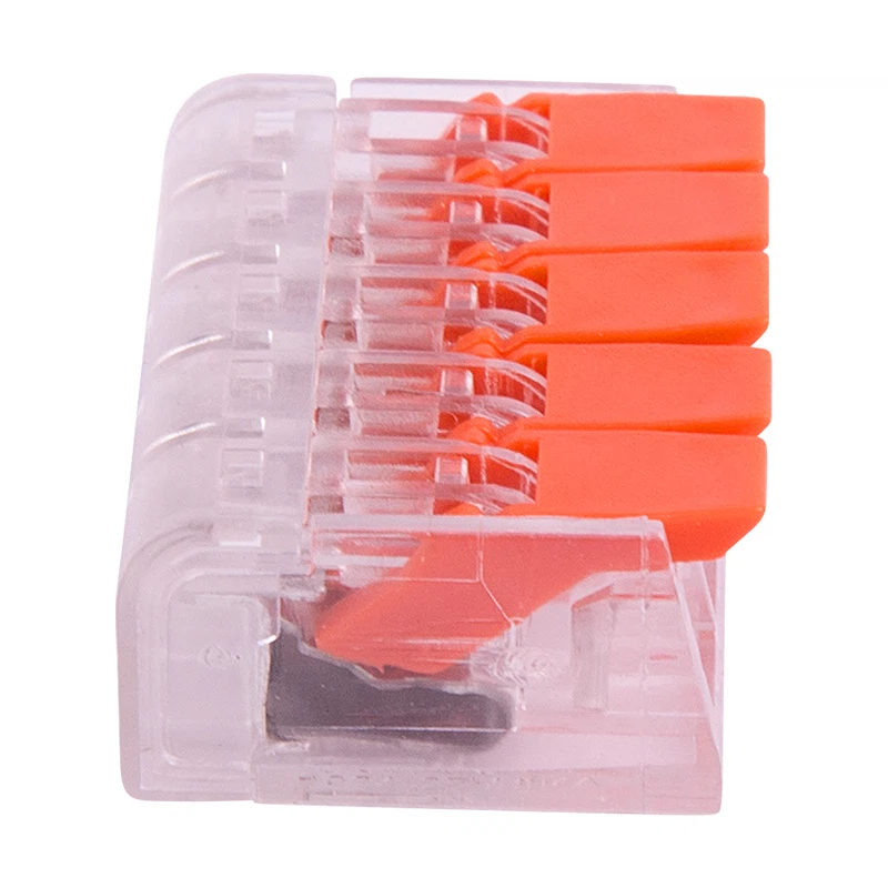 Изображение товара Клемма соединительная 5-и проводная многоразовая (5шт) компактная, до 4,0мм2, 32А, Rexant, 07-5210