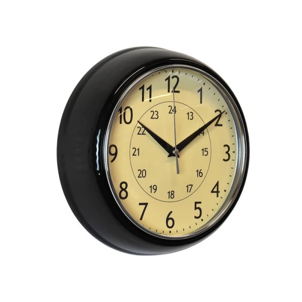 

часы wall clock black 24x24 797791