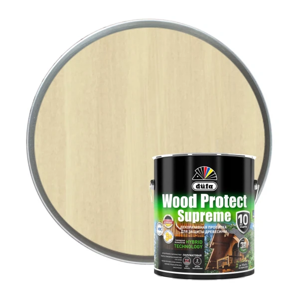 

"dufa" пропитка wood protect supreme, бесцветная 2,5л, Бесцветный