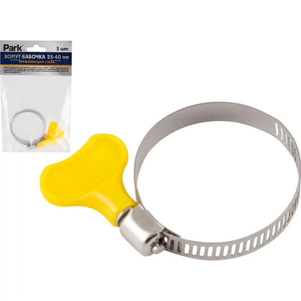 

хомут-бабочка 2шт 25-40 мм,нержавеющая сталь, park 101195