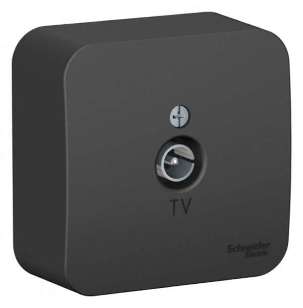 Розетка tv, se blanca наруж антрацит изолир пластина se blnta000016
