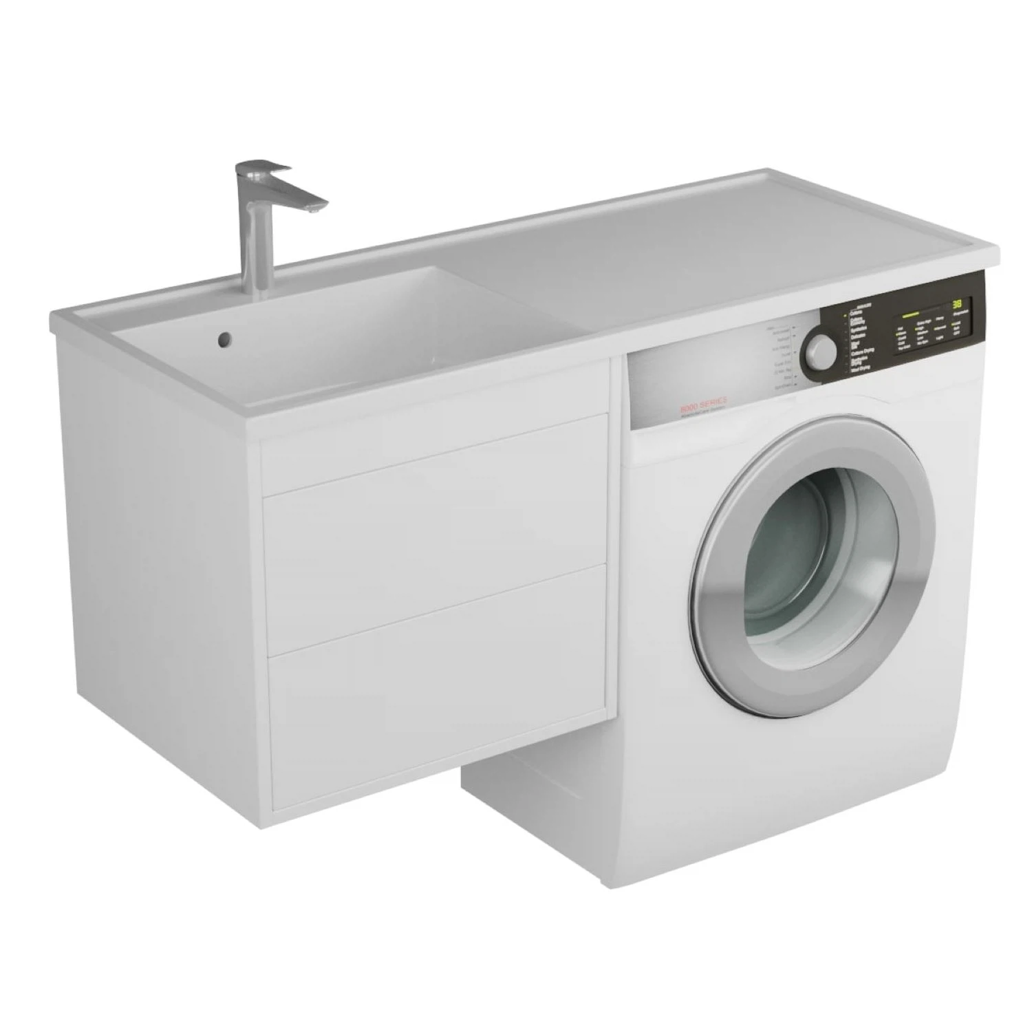 Изображение товара Тумба с раковиной левая Veneciana Nera белая 49,5х55см 55523