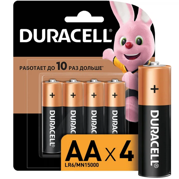 

батарейка (аа, алкалиновая, 4шт) duracell, basic cn