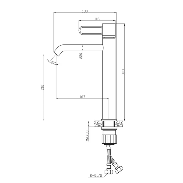 

смеситель для умывальника однорычажный tokito tok-you-1012