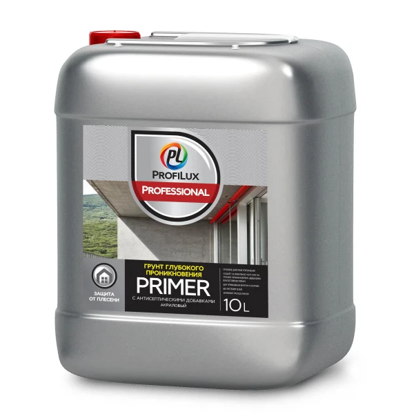 

грунт profilux professional primer глубокого проникновения с антисептическими добавками 10л