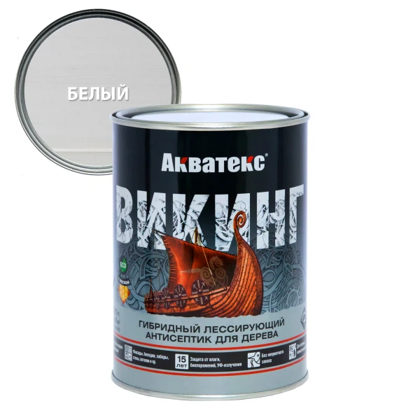 Антисептик акватекс викинг для дерева белый