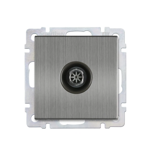 

розетка tv (серый никель, оконечная) smartbuy нептун sbe-05gn-s1-tv