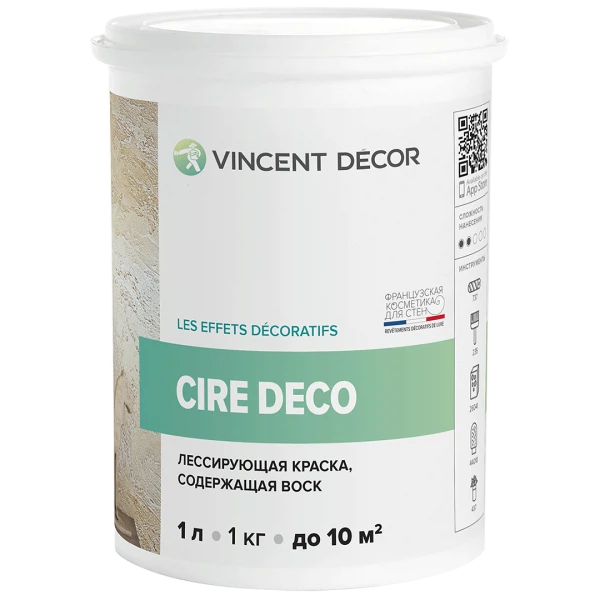 

краска vincent cire deco лессирующая воск 1л