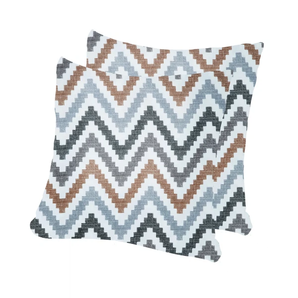 

подушка декоративная зиг заг радуга 40х40см серый 129665